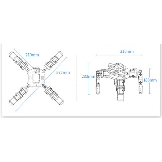 CR-4 DIY 4-Leged Programmable Infrared Control Smart RC Robot Compatible