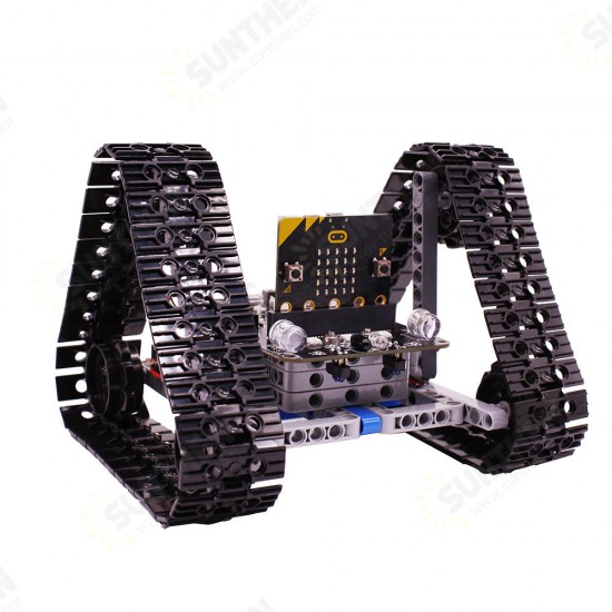 Micro:bit DIY 9 In 1 Programmable Block Building Tracking Obstacle Avoidance Smart RC Robot Kit