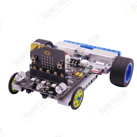 Micro:bit DIY 9 In 1 Programmable Block Building Tracking Obstacle Avoidance Smart RC Robot Kit