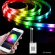 10/15M 300/450/600 LEDs 5050RGB LED Light Strip 24-Key Remote&APP Control Smart Strip Christmas Decorations Clearance Christmas Lights