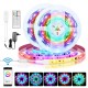 BW-LT31 5M/10M Built-in IC Smart Wi-Fi RGB Magic LED Strip Light+40Keys IR Remote Control for Alexa Google Assistant Christmas Decor Clearance Lights