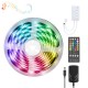 BW-LT34 5M WiFi RGB Music LED Strip Kit+EU/US Plug+40 keys IR Remote Control for Alexa Google Assistant Decorations Clearance Lights