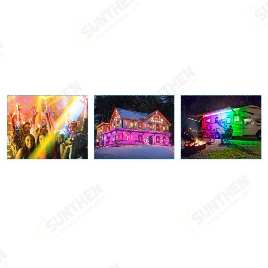 2*5M LED Strips WiFi Wireless Smart Phone APP Control 300 LED Light Waterproof IP65 Flexible RGB 24 Buttons Christmas Decorations Clearance Lights