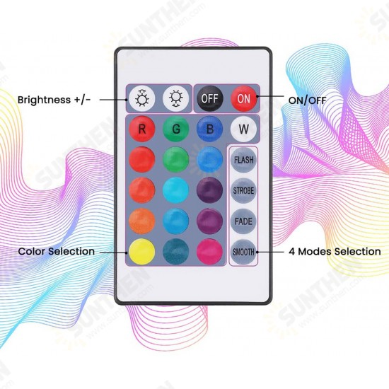 Light Strips Music RGB light strips Smart Phone App Controlled Ehome Light with Overcurrent Protection 20-Key Remote Control