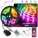 Light Strips Music RGB light strips Smart Phone App Controlled Ehome Light with Overcurrent Protection 20-Key Remote Control