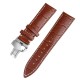 22MM Genuine Leather Watch Band Strap Kit Butterfly Buckle Deployment Clasp