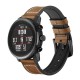 22mm Silica gel Inside External Leather Watch Band Watch Strap for Xiaomi Amazfit 2 Non-original