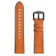 22mm Silica gel Inside External Leather Watch Band Watch Strap for Xiaomi Amazfit 2 Non-original