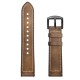 22mm Silica gel Inside External Leather Watch Band Watch Strap for Xiaomi Amazfit 2 Non-original