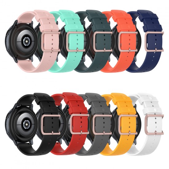 20mm Width Universal Pure Dot Pattern Comfortable Soft Silicone Watch Band Strap Replacement for Galaxy Watch Active3 Huami Amazfit GTS