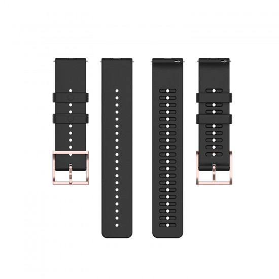 20mm Width Universal Pure Dot Pattern Comfortable Soft Silicone Watch Band Strap Replacement for Galaxy Watch Active3 Huami Amazfit GTS