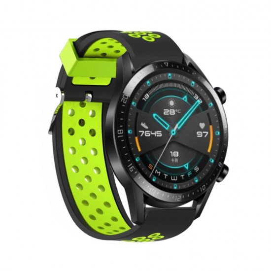 22MM Colorful Silicone Watch Band For HuWatch GT 2 46MM Version