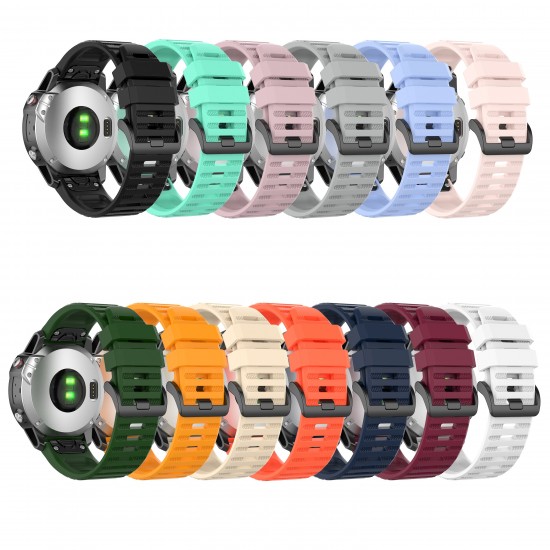 22MM Universal Silicone Watch Band for Garmin Fenix 6 Fenix 5 Smart Watch