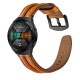 22mm First Layer Double Keel Genuine Leather Replacement Strap Smart Watch Band for HuWatch GT 2E