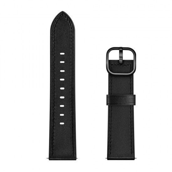 22mm First Layer Genuine Leather Replacement Strap Smart Watch Band for HuWatch GT1/2/2e 46MM