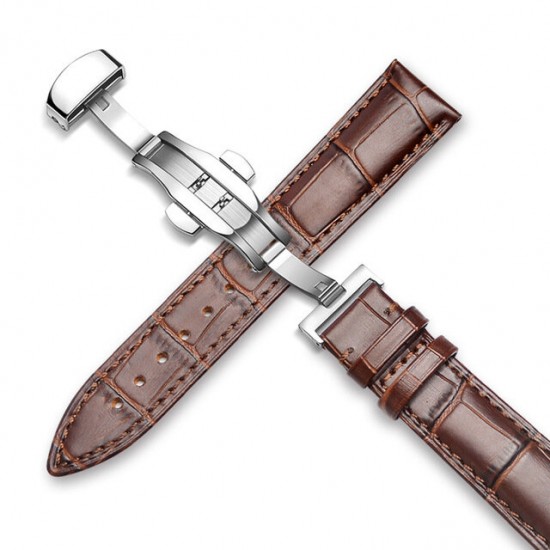 22mm Genuine Leather Strap Replacement Alligator Grain Watch Band