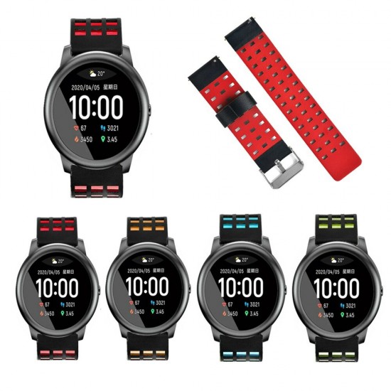 22mm Genuine Leather Strap Smart Watch Band For Xiaomi Solar Non-original
