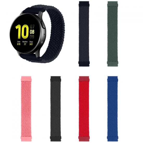 22mm Universal Nylon Braided Replacement Strap Smart Watch Band For Samsung Galaxy Watch 3 45MM/Samsung Galaxy Watch 46MM