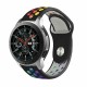 22mm Universal Replacement Rainbow Silicone Watch Band Strap for Solar LS05 Watch / HuWatch GT