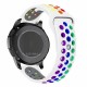 22mm Universal Replacement Rainbow Silicone Watch Band Strap for Solar LS05 Watch / HuWatch GT