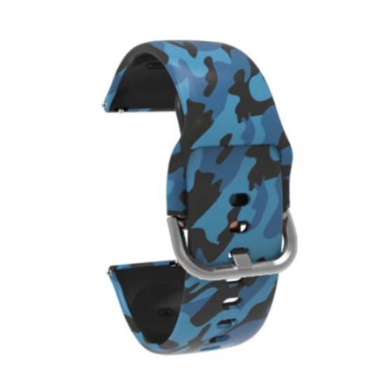 22mm Width Colorful Painting Comfortable Silicone Watch Band Strap Replacement for LS05S