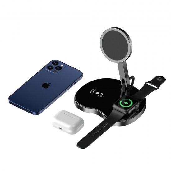 3 in 1 Magnetic Wireless Charger Charging Station for iPhone 12 Pro Max for Apple Watch Airpods