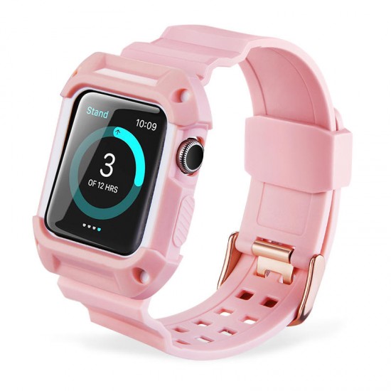 38/42mm Watch Protector Case with Watch Band for Apple Smart Watch