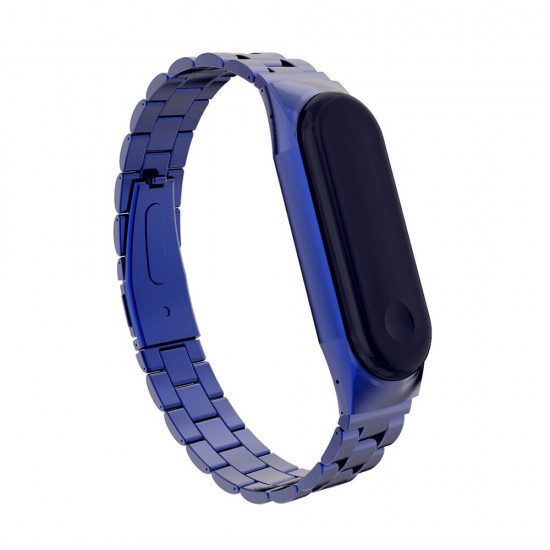 Anti-lost Watch Band Stainless Steel Fold Buckle Bracelet for Xiaomi Mi Band3 Non-original