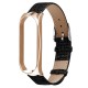 Buckle Metal Shell Braided Pattern Belt Watch Band Watch Strap for Xiaomi Miband 5 Miband 5 NFC Non-original