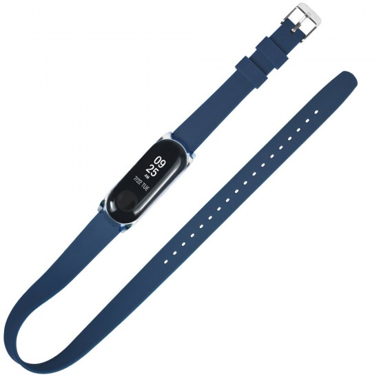 Buckle Metal Shell Long Silicone Replacement Strap Smart Watch Band For Xiaomi Mi Band 5 Non-original