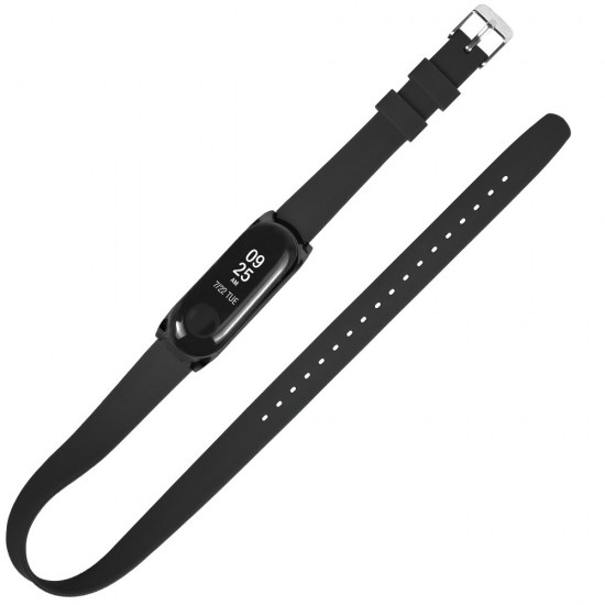 Buckle Metal Shell Long Silicone Replacement Strap Smart Watch Band For Xiaomi Mi Band 5 Non-original