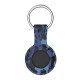 Camouflage Portable Soft Silicone Protective Cover Sleeve with Keychain for Apple Airtags bluetooth Tracker