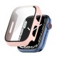 Colorful Shockproof Anti-Scratch PC + HD Clear Tempered Glass Full Cover Watch Case Cover for Apple Watch S7 41mm/ 45mm