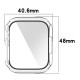 Colorful Shockproof Anti-Scratch PC + HD Clear Tempered Glass Full Cover Watch Case Cover for Apple Watch S7 41mm/ 45mm