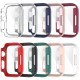 Colorful Shockproof Anti-Scratch PC + HD Clear Tempered Glass Full Cover Watch Case Cover for Apple Watch S7 41mm/ 45mm