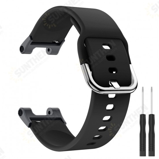 Comfortable Breathable Sweatproof Soft Silicone Watch Band Strap Replacement for Amazfit T-Rex/ T-Rex Pro Smart Watch