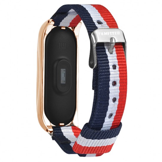 Comfortable Sweatproof Nylon Canvas Watch Band Strap Replacement for Xiaomi Mi Band 6 / Mi Band 5 Non-Original