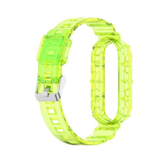 Crystal Transparent Comfortable Lightweight Pure TPU Watch Band Strap Replacement for Xiaomi Mi Band 6 / Mi Band 5 Non-Original