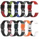 Double Color Pattern Breathable Sweatproof Soft Silicone Watch Band Strap Replacement for Fitbit Luxe