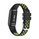 Double Color Pattern Breathable Sweatproof Soft Silicone Watch Band Strap Replacement for Fitbit Luxe