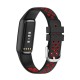 Double Color Pattern Breathable Sweatproof Soft Silicone Watch Band Strap Replacement for Fitbit Luxe