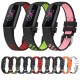 Double Color Pattern Breathable Sweatproof Soft Silicone Watch Band Strap Replacement for Fitbit Luxe