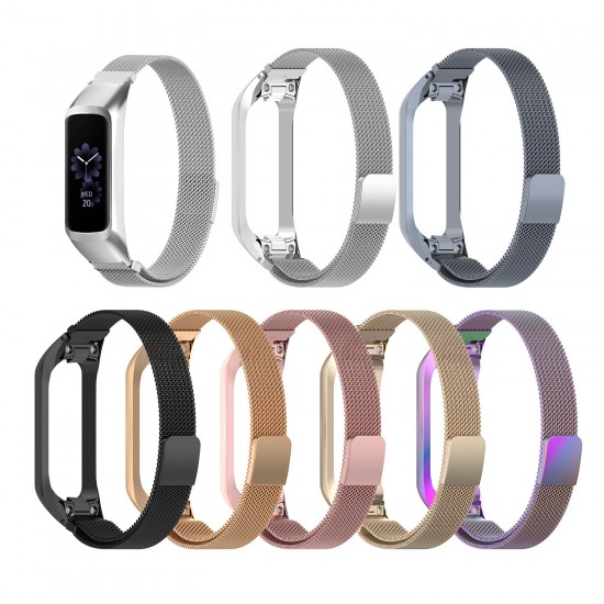 Fashion Comfortable Magnetic Suction Stainless Steel Watch Band Replacement for Galaxy Fit2 SM-R220