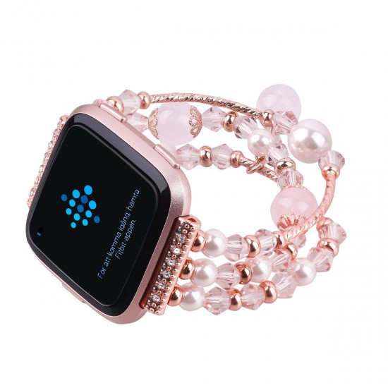 Fashion Large and Small Size Sports Beaded Smart Bracelet Watch Band For Fitbit Versa