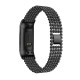 Five Beads Round Solid Stainless Steel Watch Band for Fitbit charge 3 Smart Watch