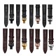 Genuine Leather 22MM 24MM Watch Band Kit Butterfly Buckle Deployment Clasp Strap