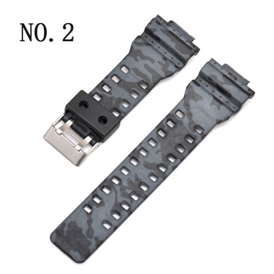 H Type Camouflage Watch Band for Casio GA-110/100/120/GD-120/110