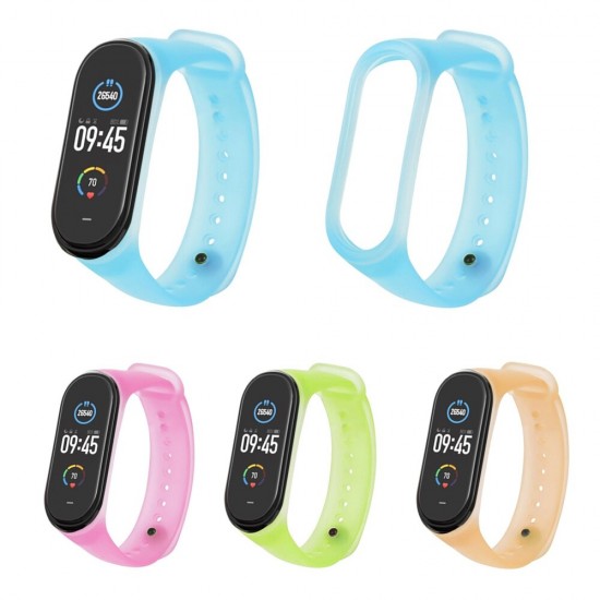 Jelly Style Translucent Smart Watch Band Replacement Strap For Xiaomi Mi Band 5 Non-original