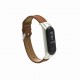 Leather Strap with Metal Frame Replacement Wristband for Xiaomi Mi Band 3 Smart Bracelet Non-original