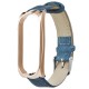 Metal Case Leather Strap Watch Band Replacement Watch Strap for Xiaomi Mi band 3 Non-original